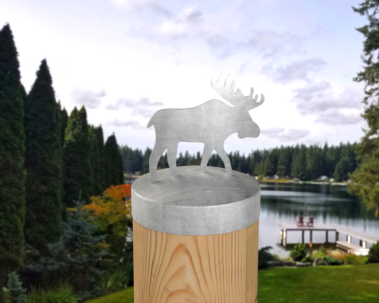 Moose, Round Post Cap (4x4 Round Post Size) - Madison Iron and Wood