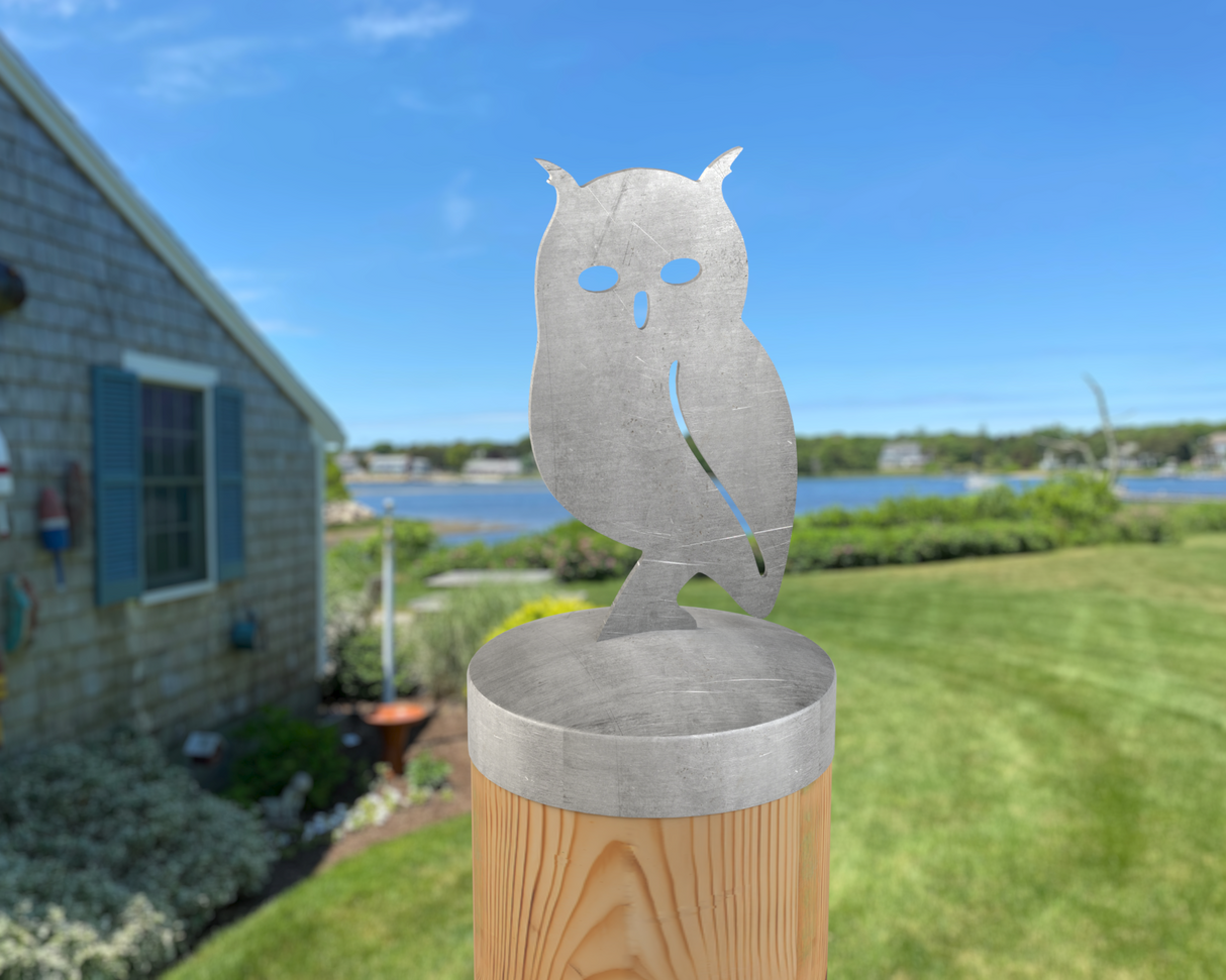 Owl, Round Post Cap (4x4 Round Post Size) - Madison Iron and Wood