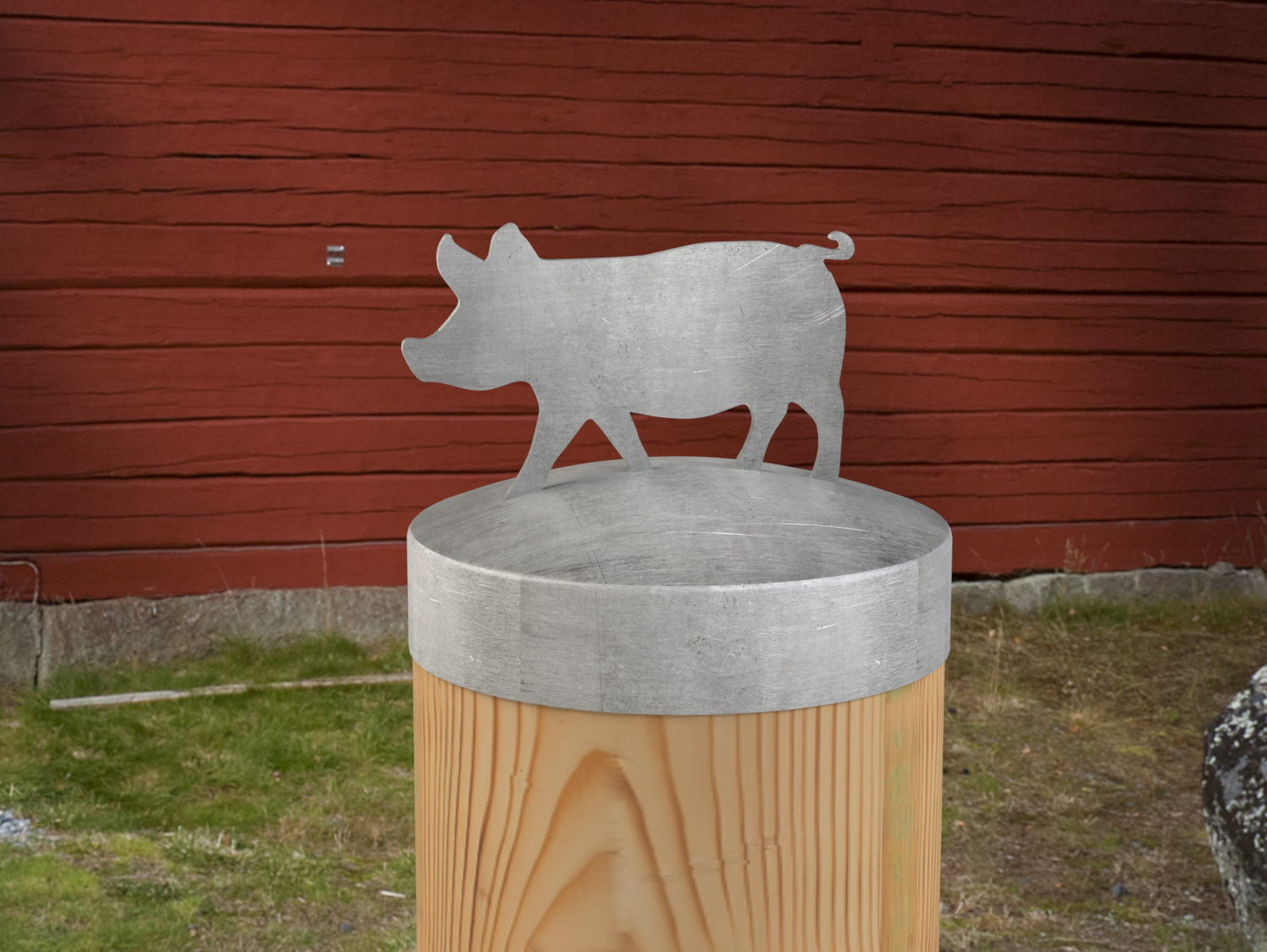 Pig, Round Post Cap (4x4 Round Post Size) - Madison Iron and Wood