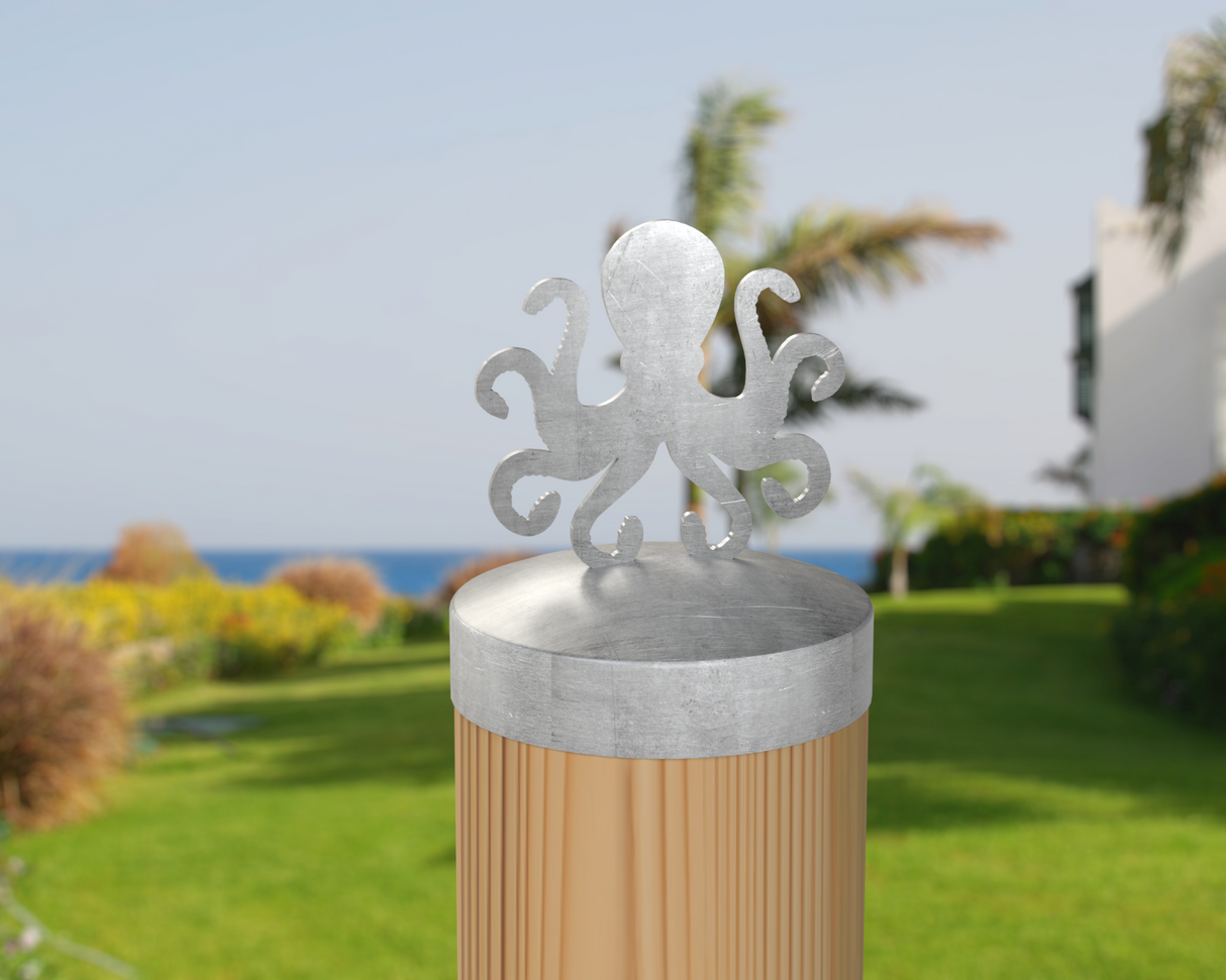 Octopus, Round Post Cap (4x4 Round Post Size) - Madison Iron and Wood