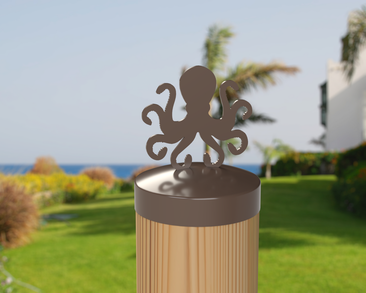 Octopus, Round Post Cap (4x4 Round Post Size) - Madison Iron and Wood