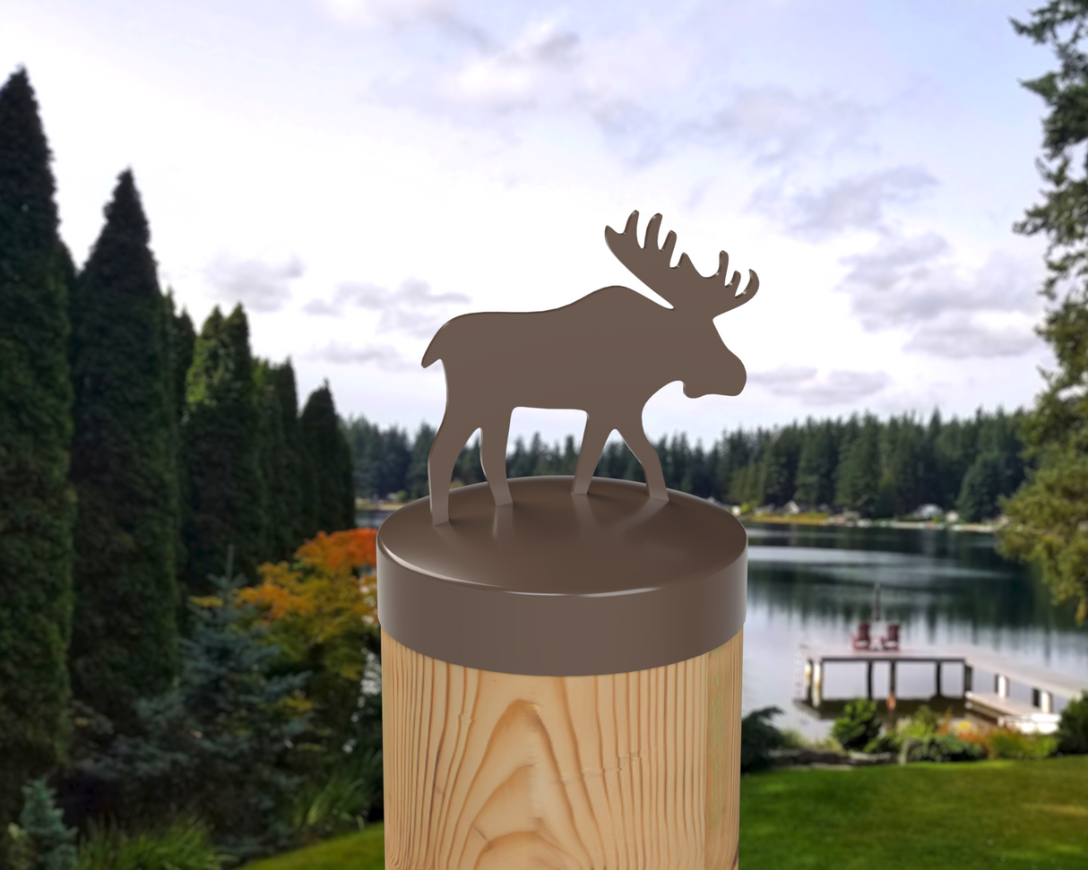 Moose, Round Post Cap (4x4 Round Post Size) - Madison Iron and Wood