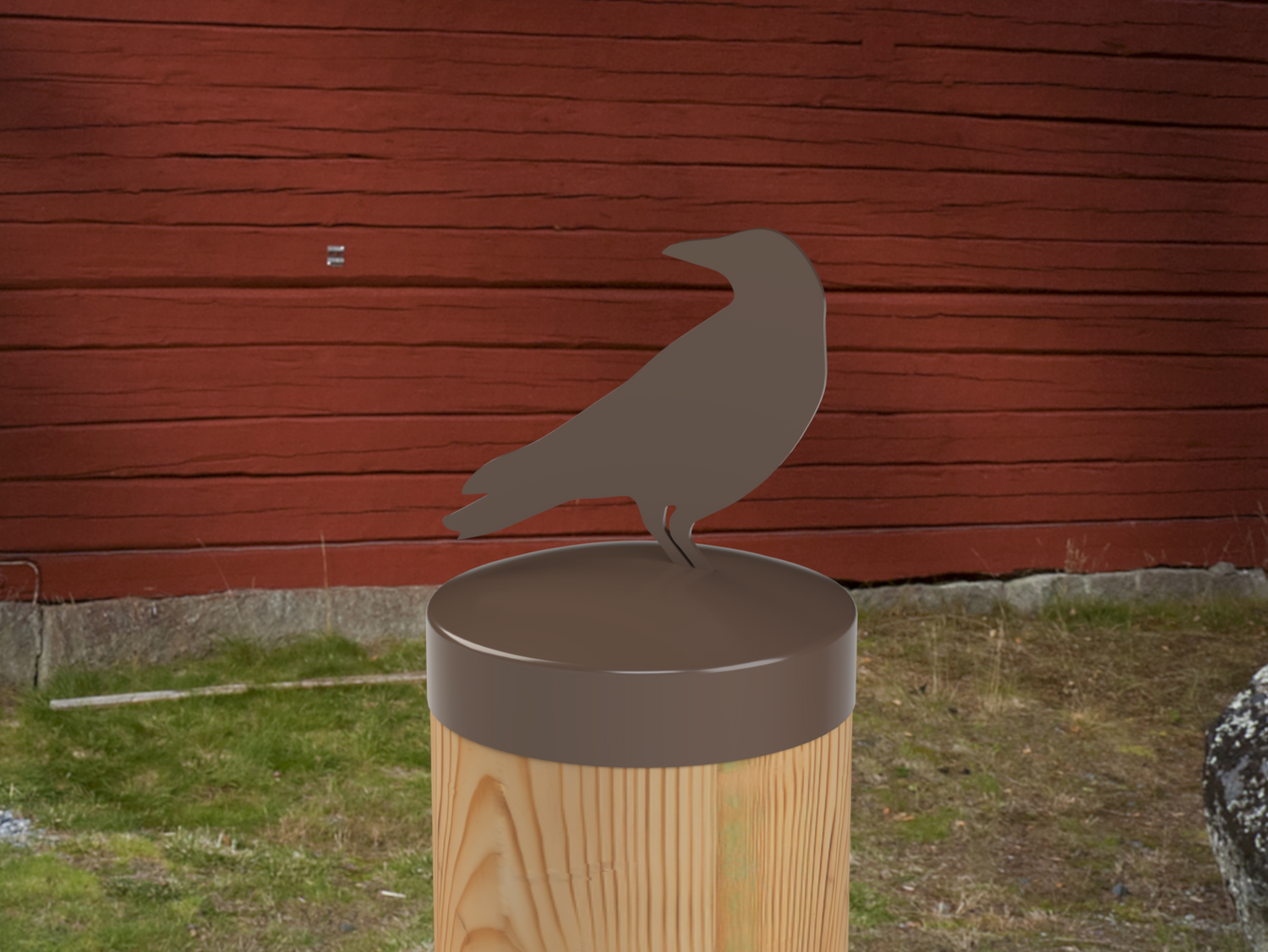 Raven, Round Post Cap (4x4 Round Post Size) - Madison Iron and Wood