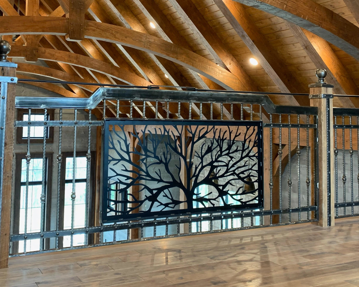 60"x30" - Bare Tree Fence/Gate Panel Insert - Madison Iron and Wood