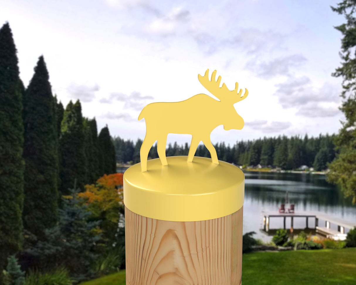 Moose, Round Post Cap (4x4 Round Post Size) - Madison Iron and Wood