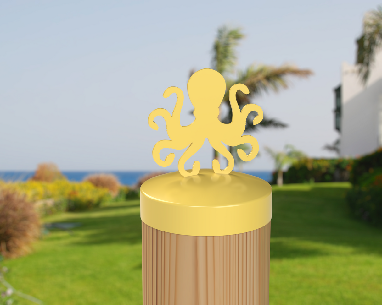 Octopus, Round Post Cap (4x4 Round Post Size) - Madison Iron and Wood