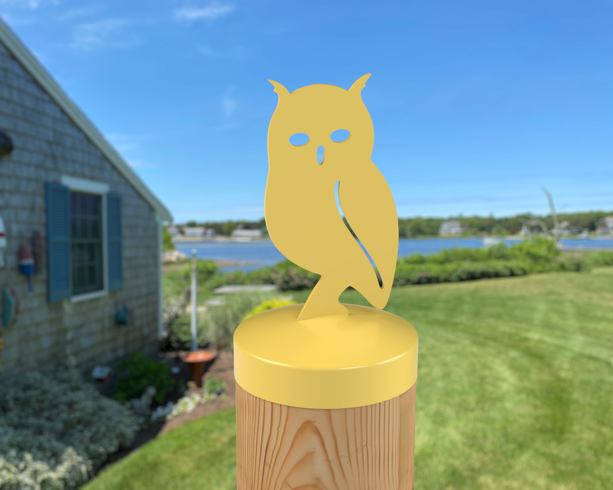 Owl, Round Post Cap (4x4 Round Post Size) - Madison Iron and Wood