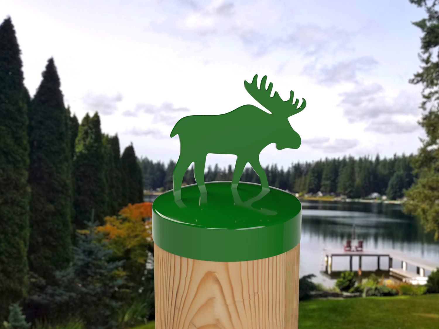 Moose, Round Post Cap (4x4 Round Post Size) - Madison Iron and Wood