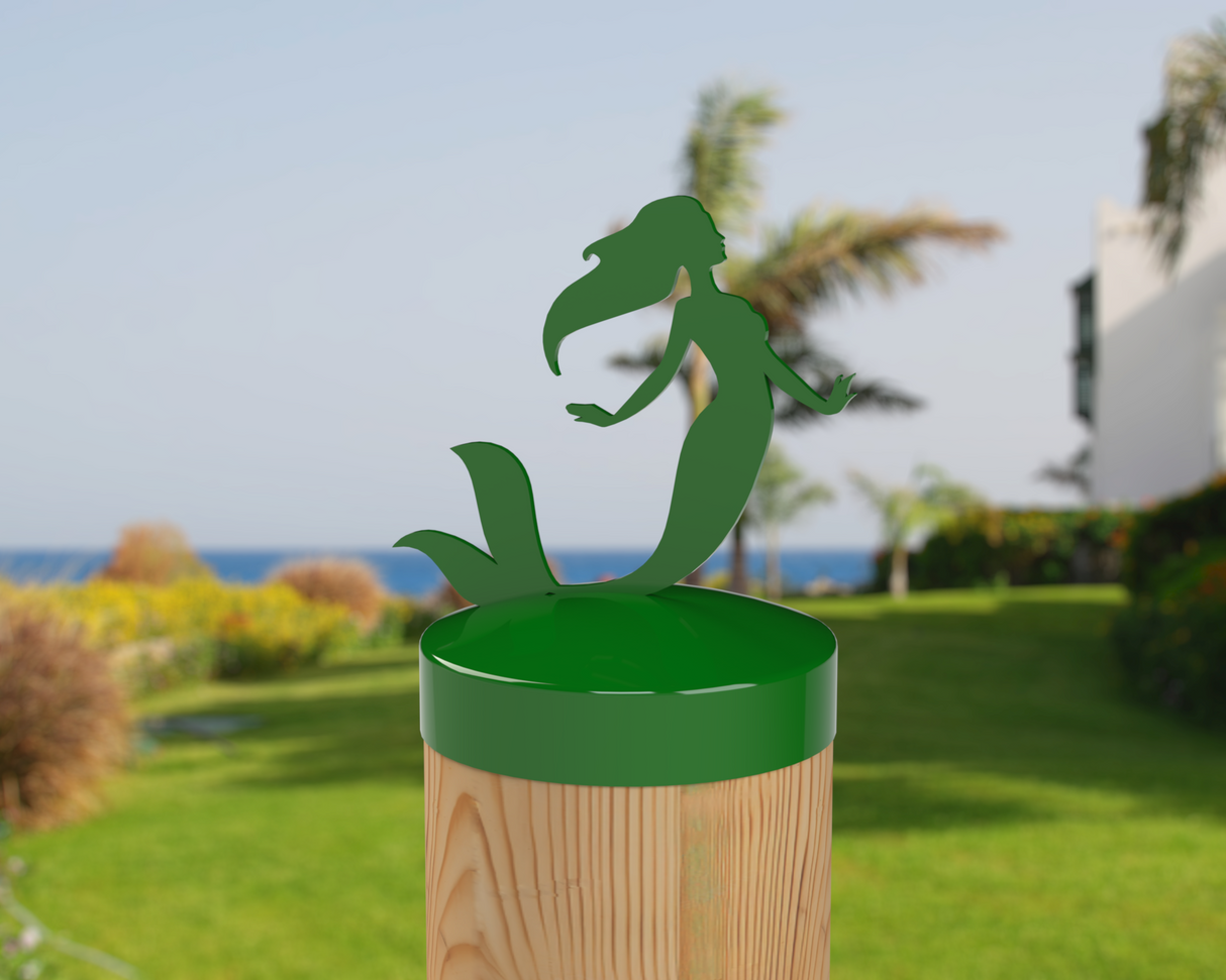 Mermaid, Round Post Cap (4x4 Round Post Size) - Madison Iron and Wood