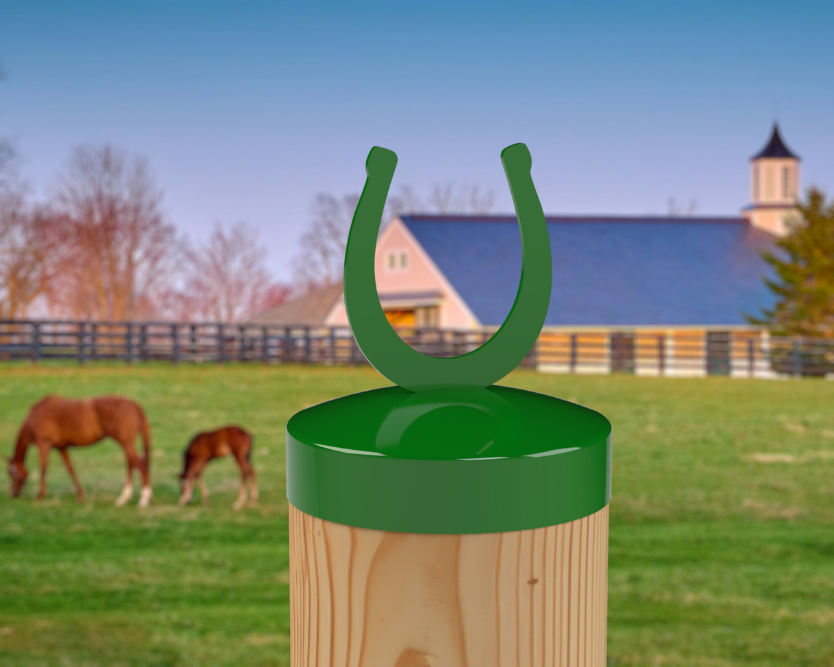Horseshoe, Round Post Cap (4x4 Round Post Size) - Madison Iron and Wood