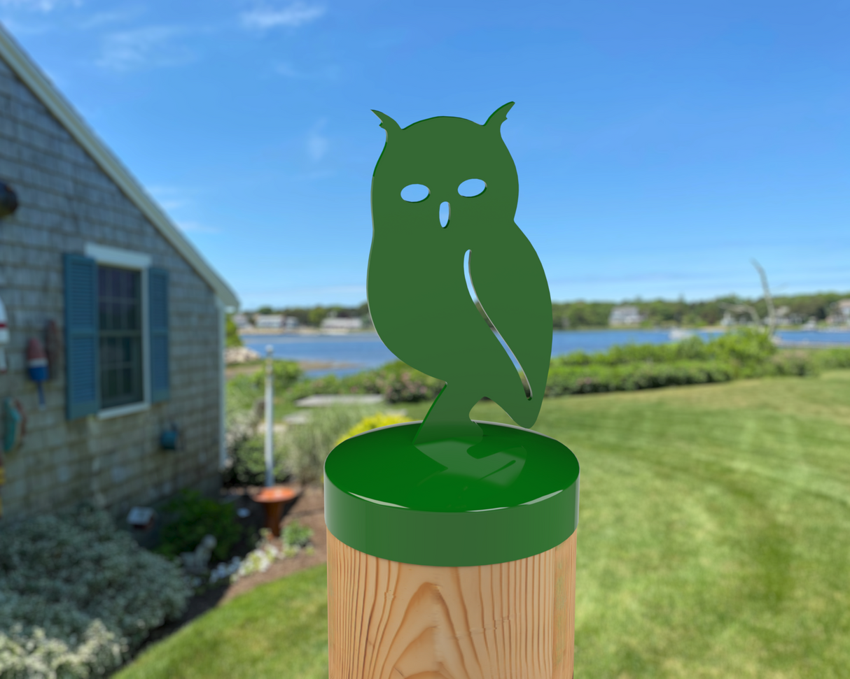 Owl, Round Post Cap (4x4 Round Post Size) - Madison Iron and Wood
