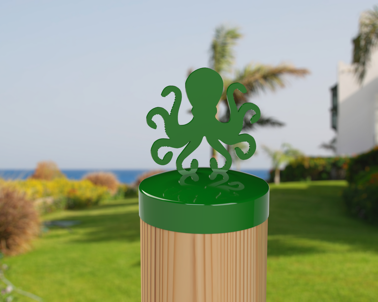 Octopus, Round Post Cap (4x4 Round Post Size) - Madison Iron and Wood