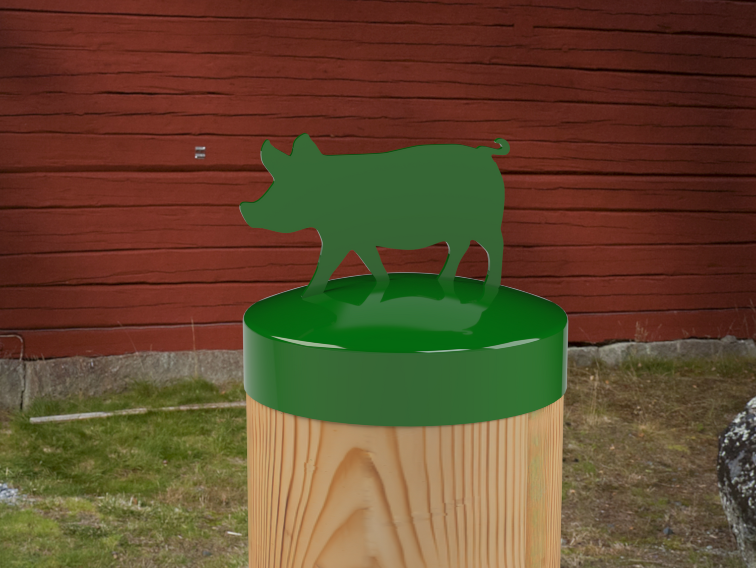 Pig, Round Post Cap (4x4 Round Post Size) - Madison Iron and Wood