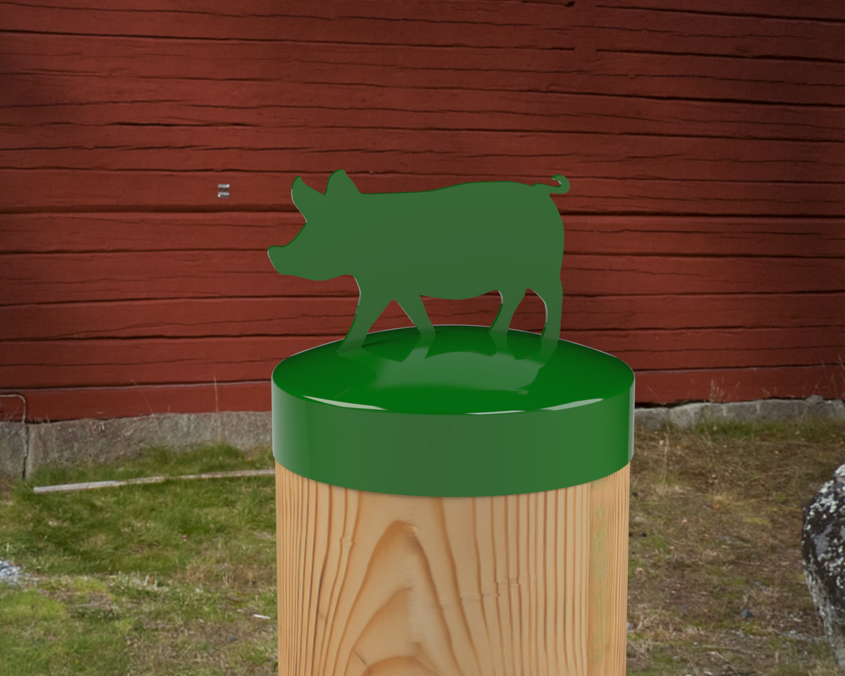 Pig, Round Post Cap (4x4 Round Post Size) - Madison Iron and Wood