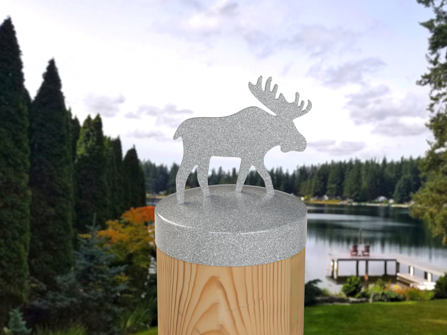 Moose, Round Post Cap (4x4 Round Post Size) - Madison Iron and Wood