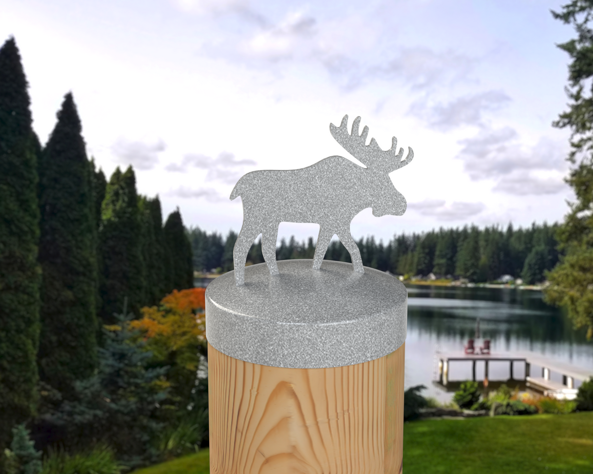 Moose, Round Post Cap (4x4 Round Post Size) - Madison Iron and Wood