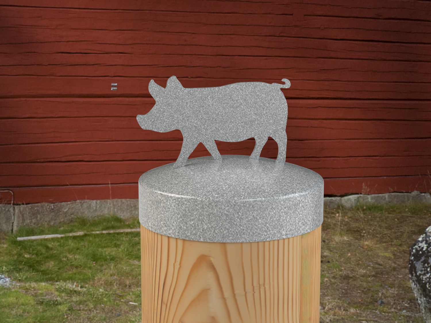 Pig, Round Post Cap (4x4 Round Post Size) - Madison Iron and Wood