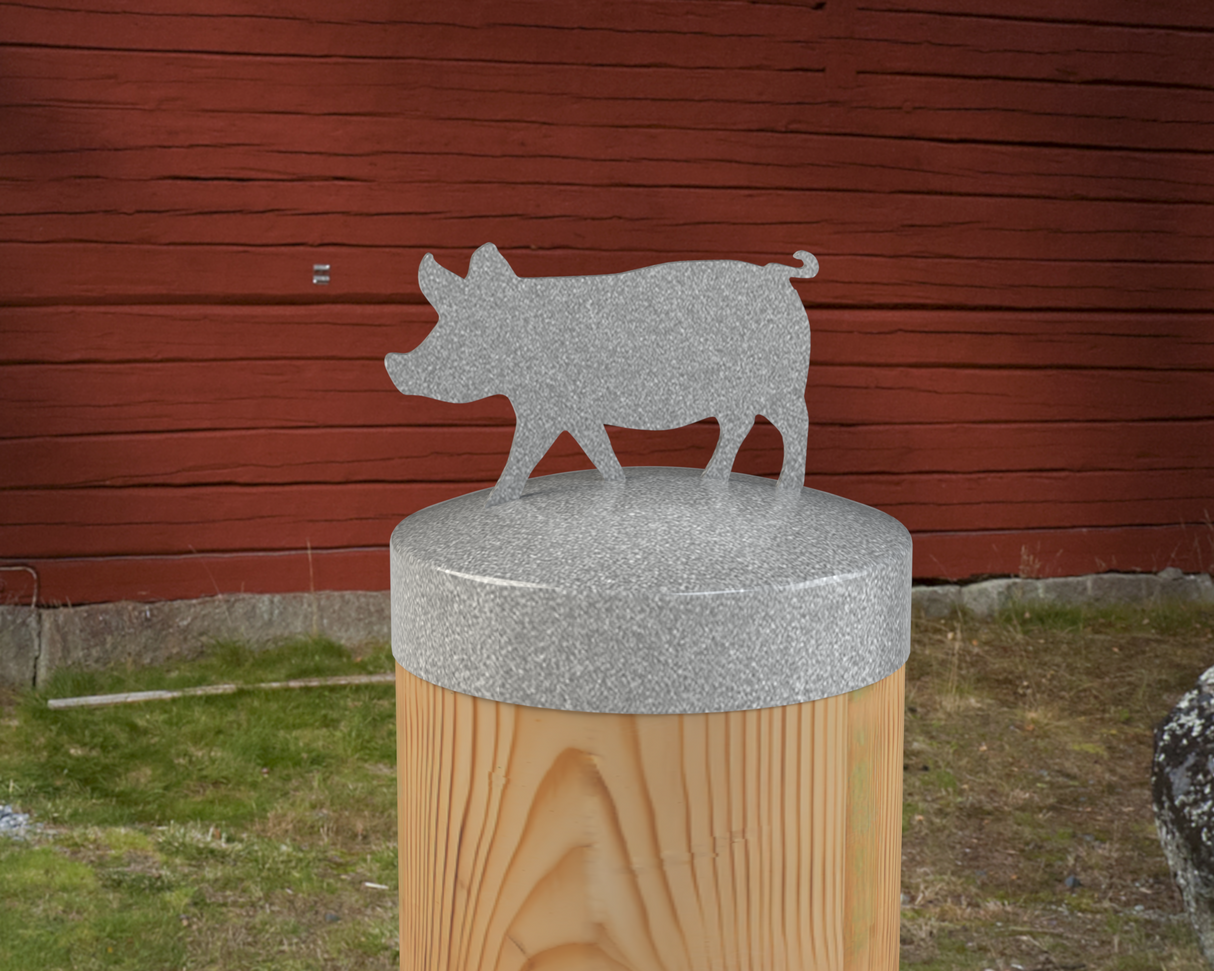 Pig, Round Post Cap (4x4 Round Post Size) - Madison Iron and Wood