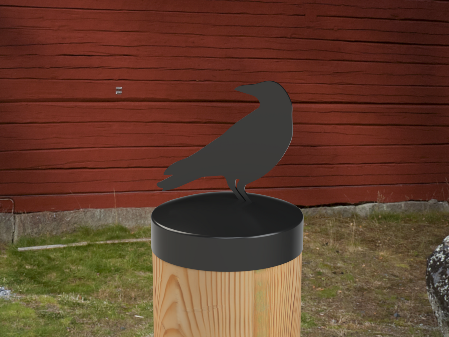 Raven, Round Post Cap (4x4 Round Post Size) - Madison Iron and Wood