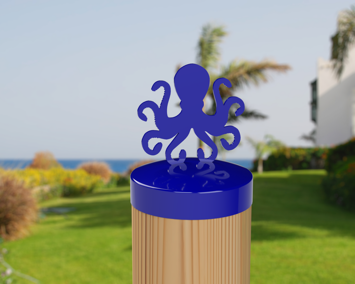 Octopus, Round Post Cap (4x4 Round Post Size) - Madison Iron and Wood