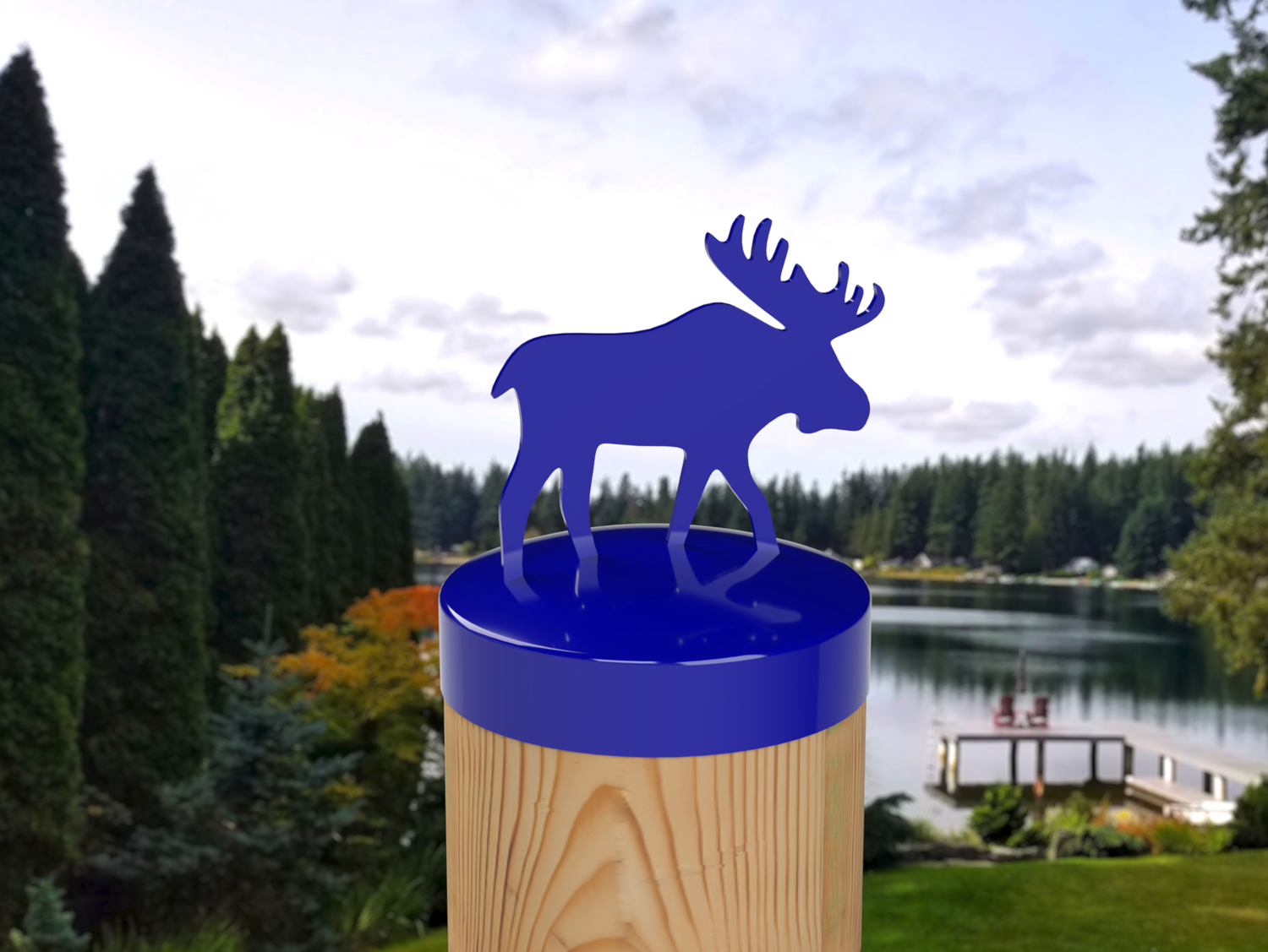 Moose, Round Post Cap (4x4 Round Post Size) - Madison Iron and Wood