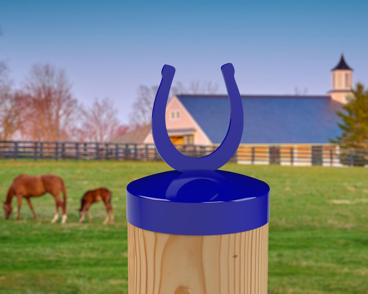 Horseshoe, Round Post Cap (4x4 Round Post Size) - Madison Iron and Wood