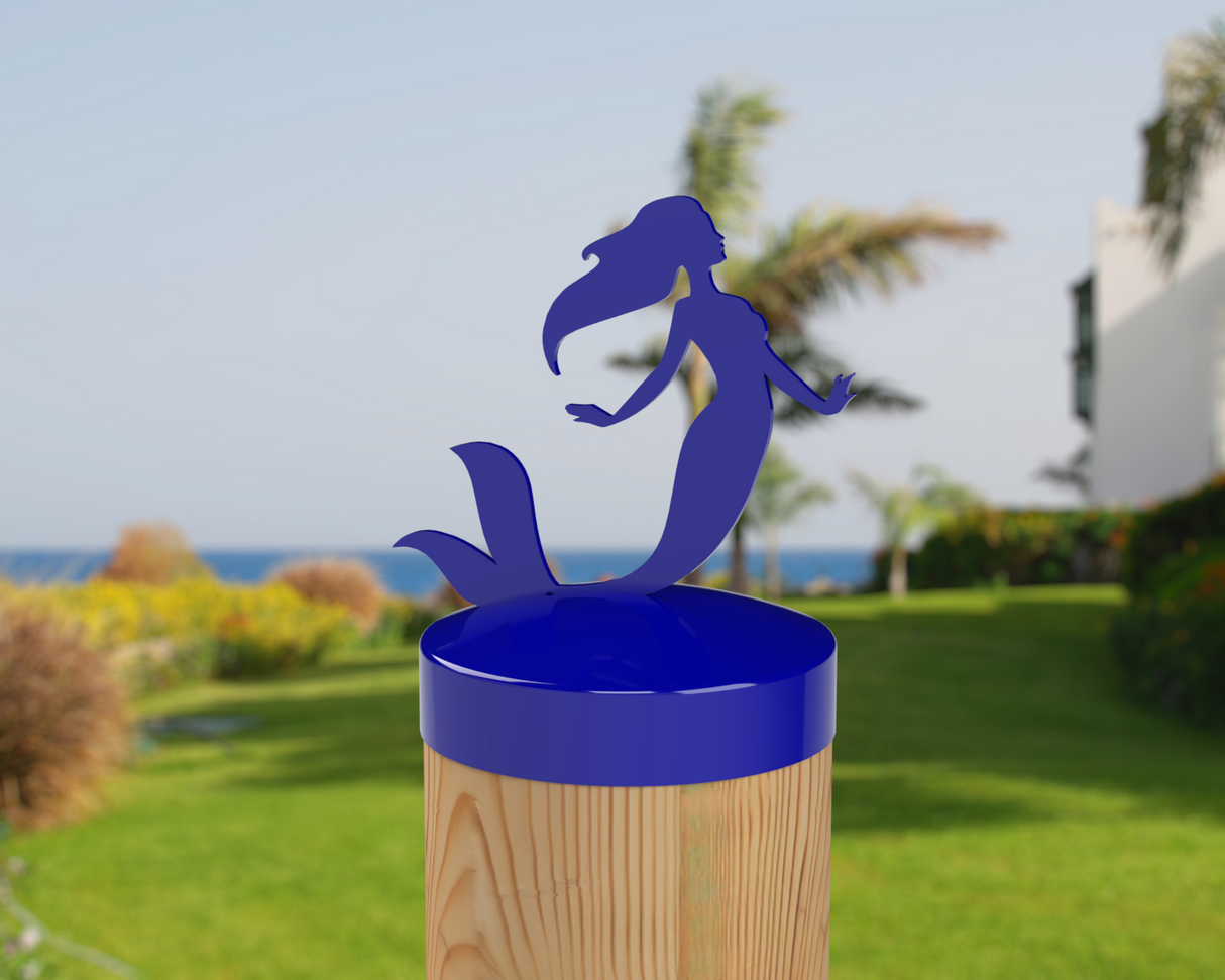 Mermaid, Round Post Cap (4x4 Round Post Size) - Madison Iron and Wood