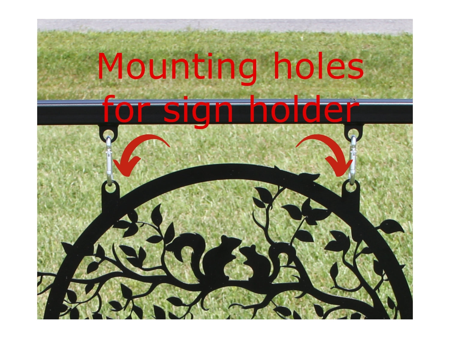 Folding Camp Sign Holder - Heavy-Duty Foldable Travel Stake - Matte Black - Madison Iron and Wood