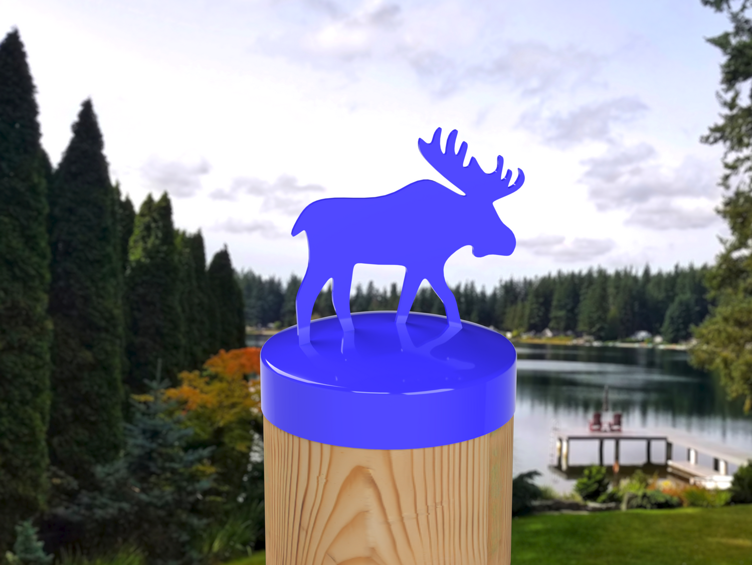 Moose, Round Post Cap (4x4 Round Post Size) - Madison Iron and Wood