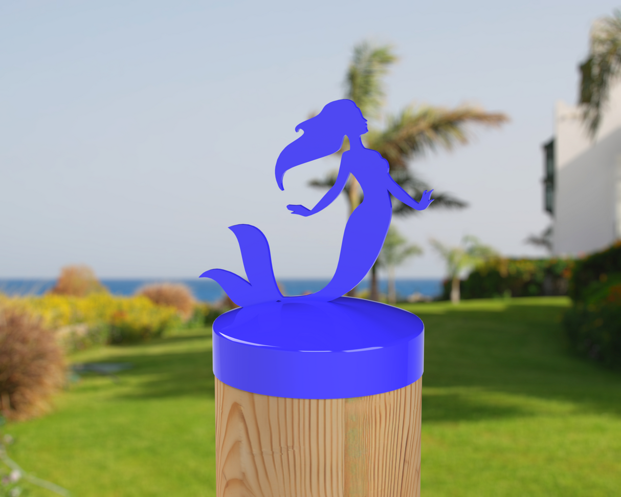 Mermaid, Round Post Cap (4x4 Round Post Size) - Madison Iron and Wood