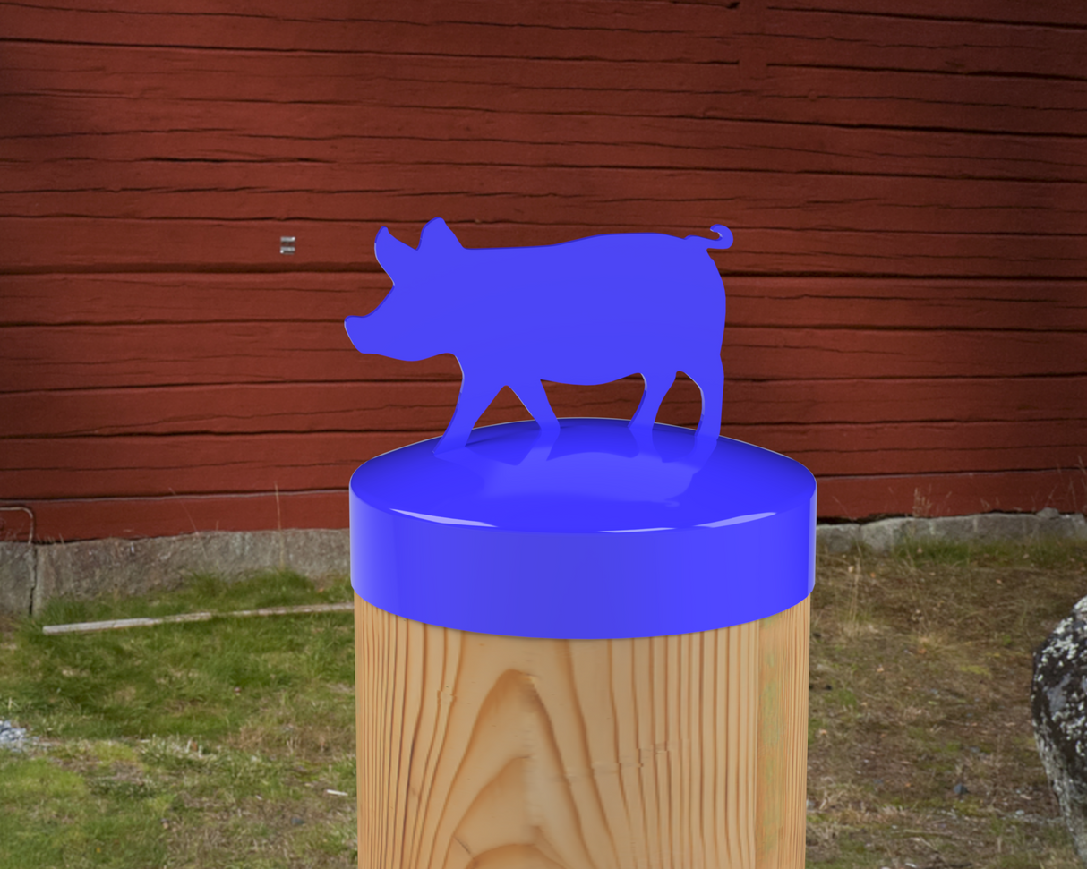 Pig, Round Post Cap (4x4 Round Post Size) - Madison Iron and Wood