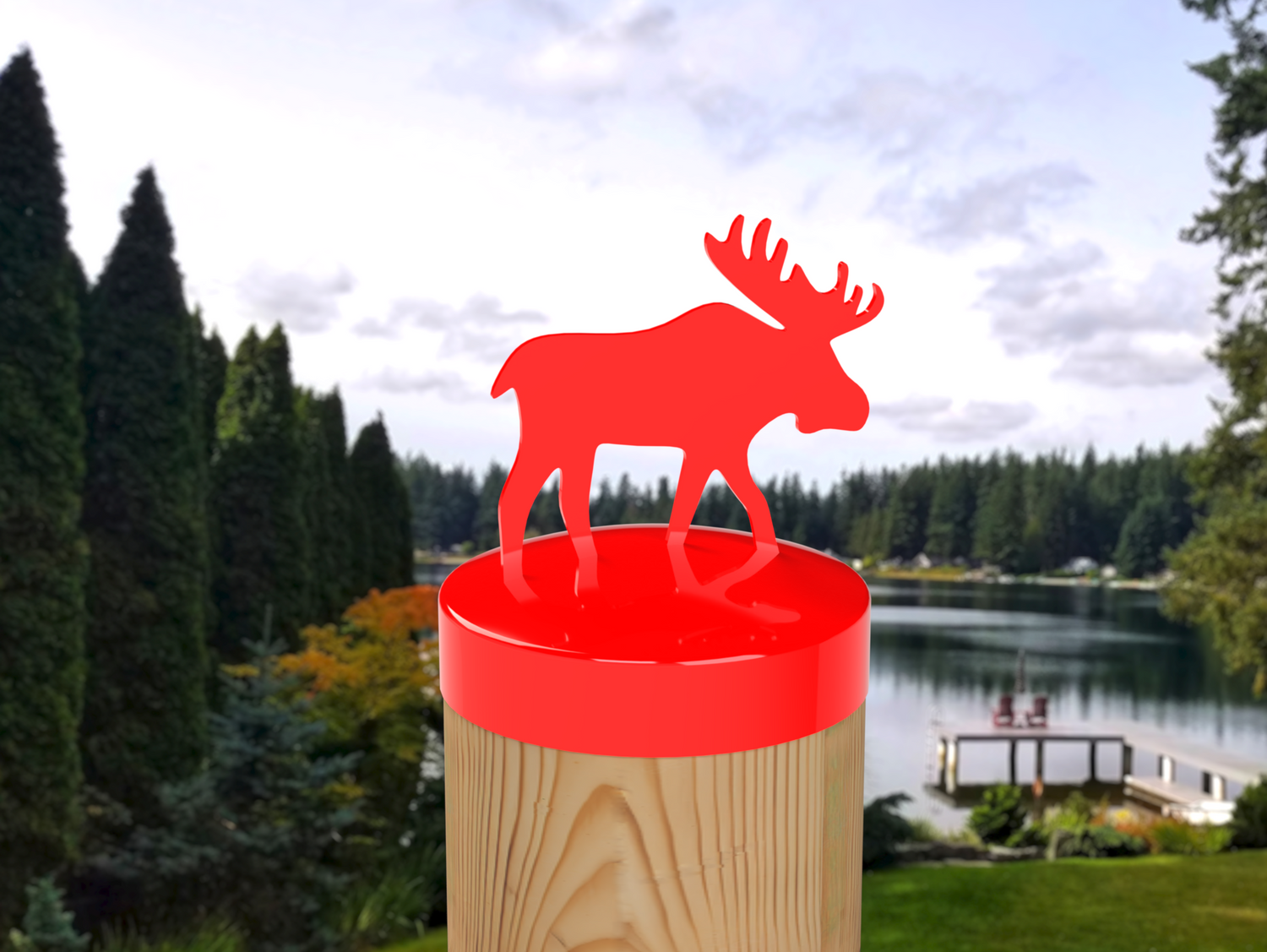 Moose, Round Post Cap (4x4 Round Post Size) - Madison Iron and Wood