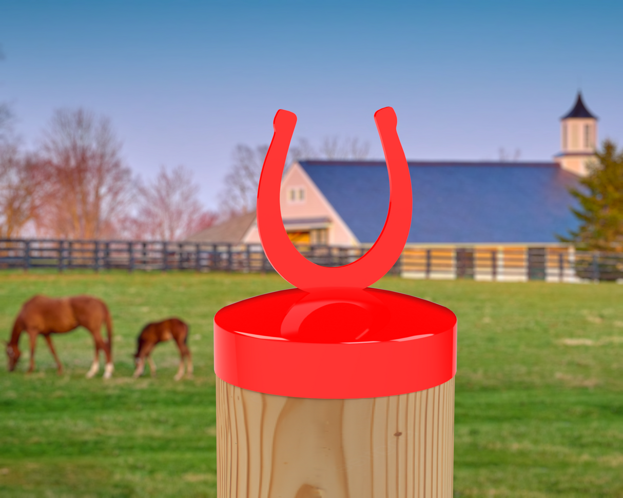 Horseshoe, Round Post Cap (4x4 Round Post Size) - Madison Iron and Wood
