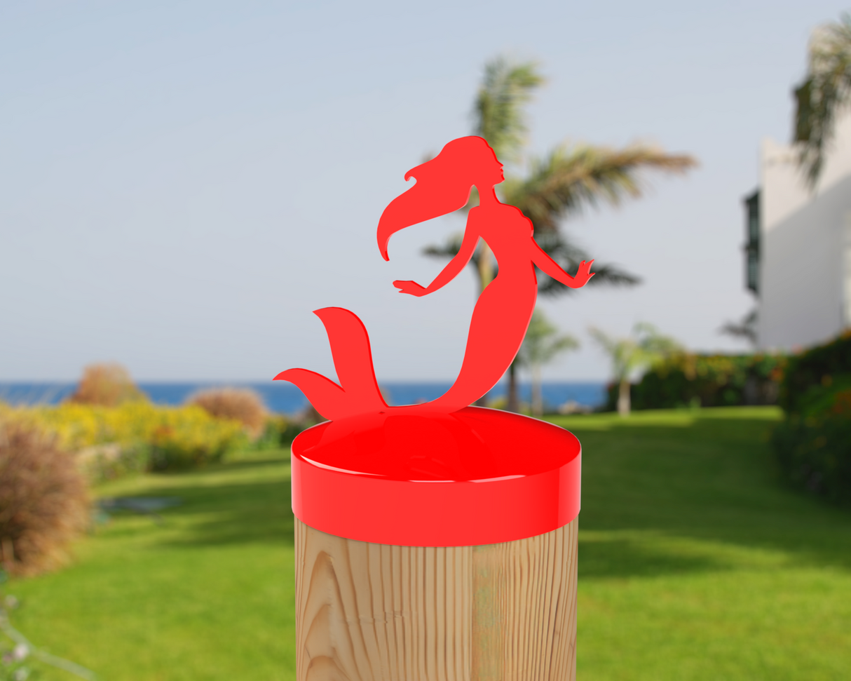 Mermaid, Round Post Cap (4x4 Round Post Size) - Madison Iron and Wood