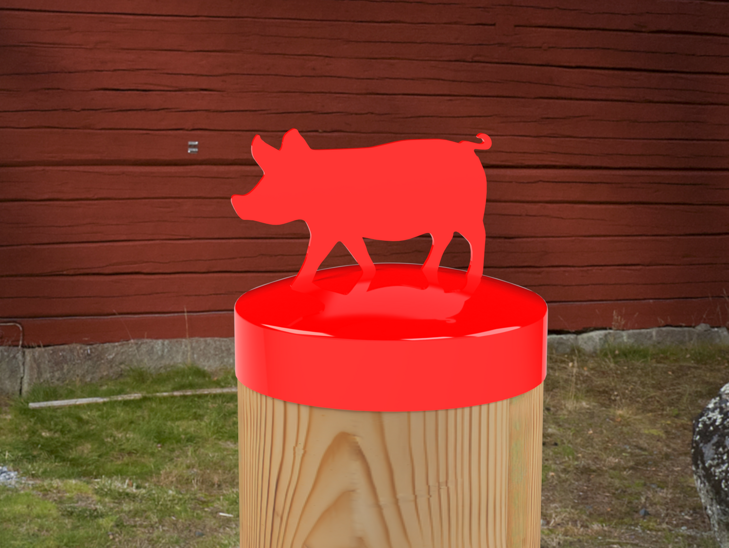 Pig, Round Post Cap (4x4 Round Post Size) - Madison Iron and Wood