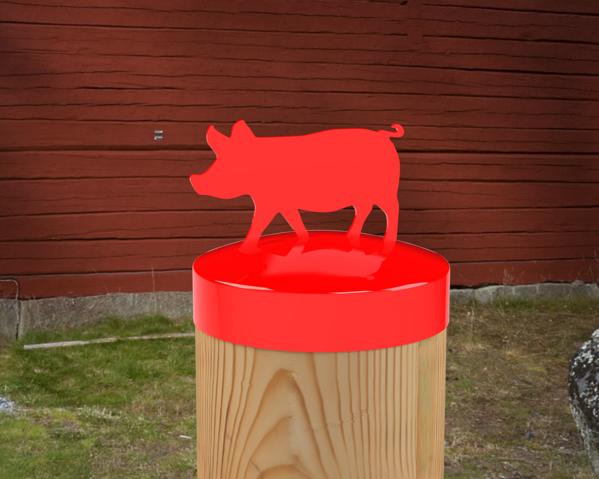 Pig, Round Post Cap (4x4 Round Post Size) - Madison Iron and Wood