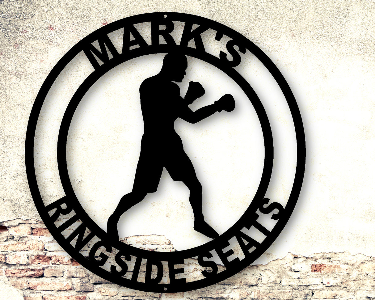 Boxing Personalized Metal Sign - Two Lines - Madison Iron and Wood