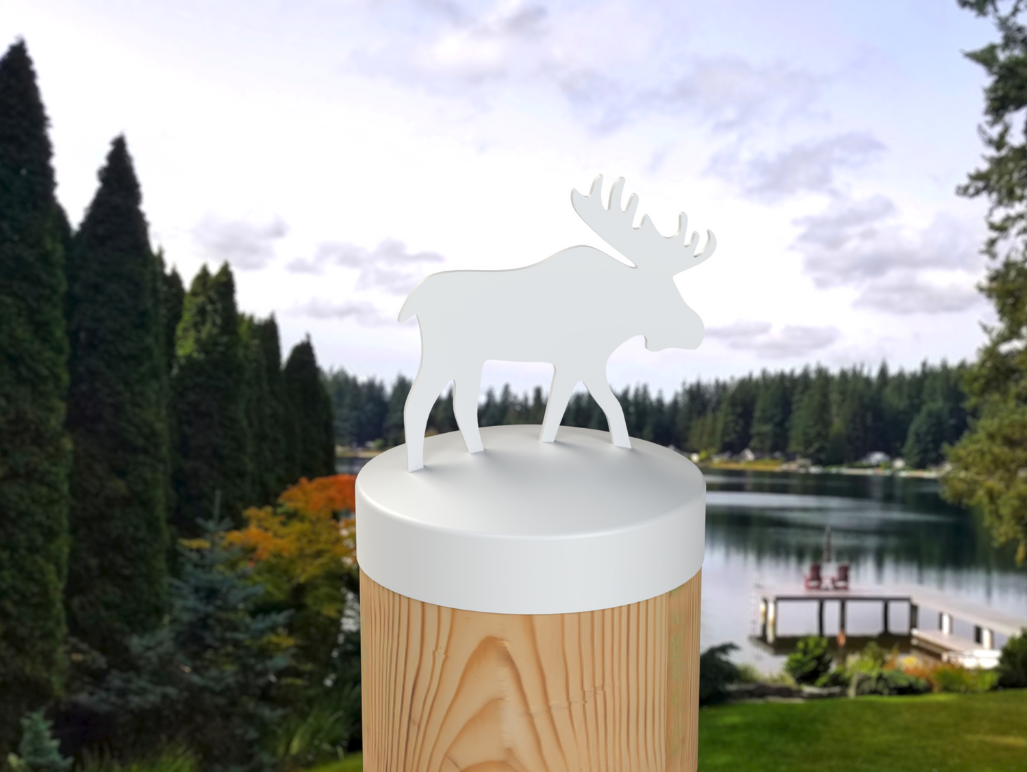 Moose, Round Post Cap (4x4 Round Post Size) - Madison Iron and Wood