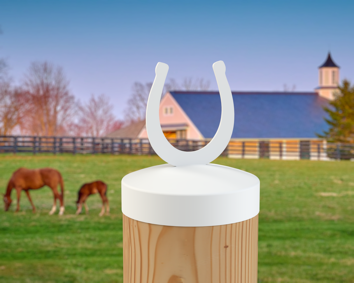 Horseshoe, Round Post Cap (4x4 Round Post Size) - Madison Iron and Wood
