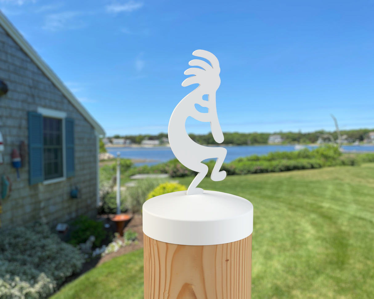 Kokopelli, Round Post Cap (4x4 Round Post Size) - Madison Iron and Wood