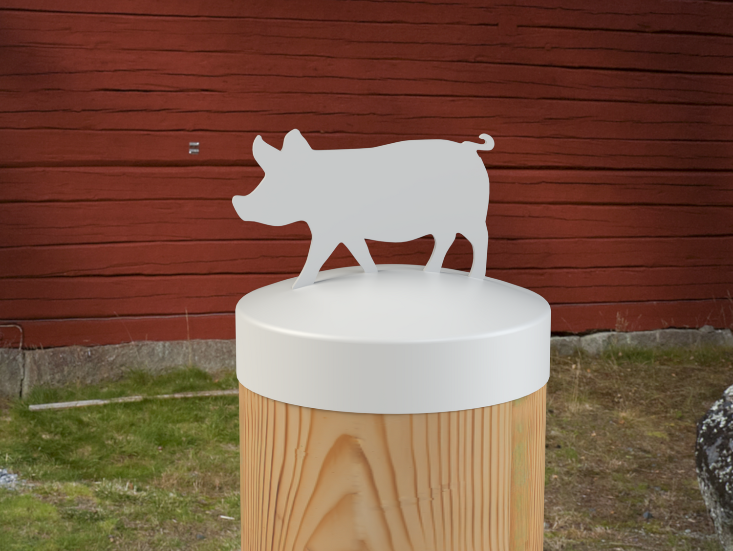 Pig, Round Post Cap (4x4 Round Post Size) - Madison Iron and Wood