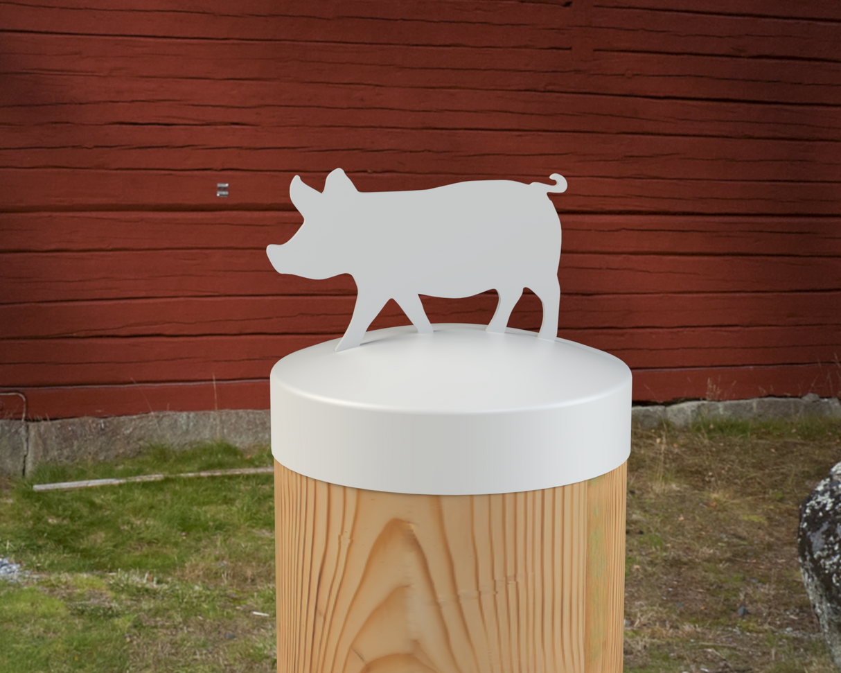 Pig, Round Post Cap (4x4 Round Post Size) - Madison Iron and Wood