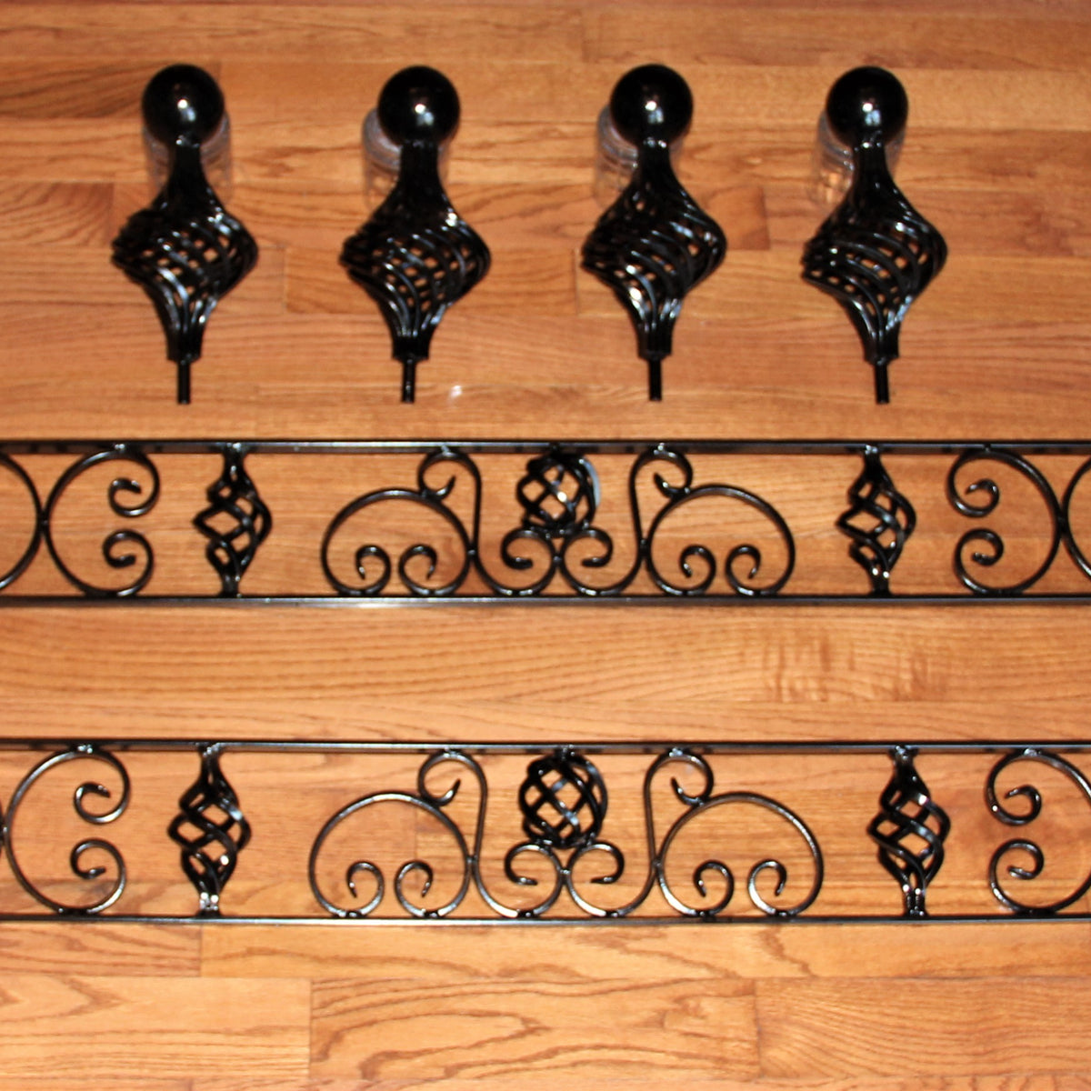 Bed Headboard Insert and Bed Post Knobs Madison Iron and Wood