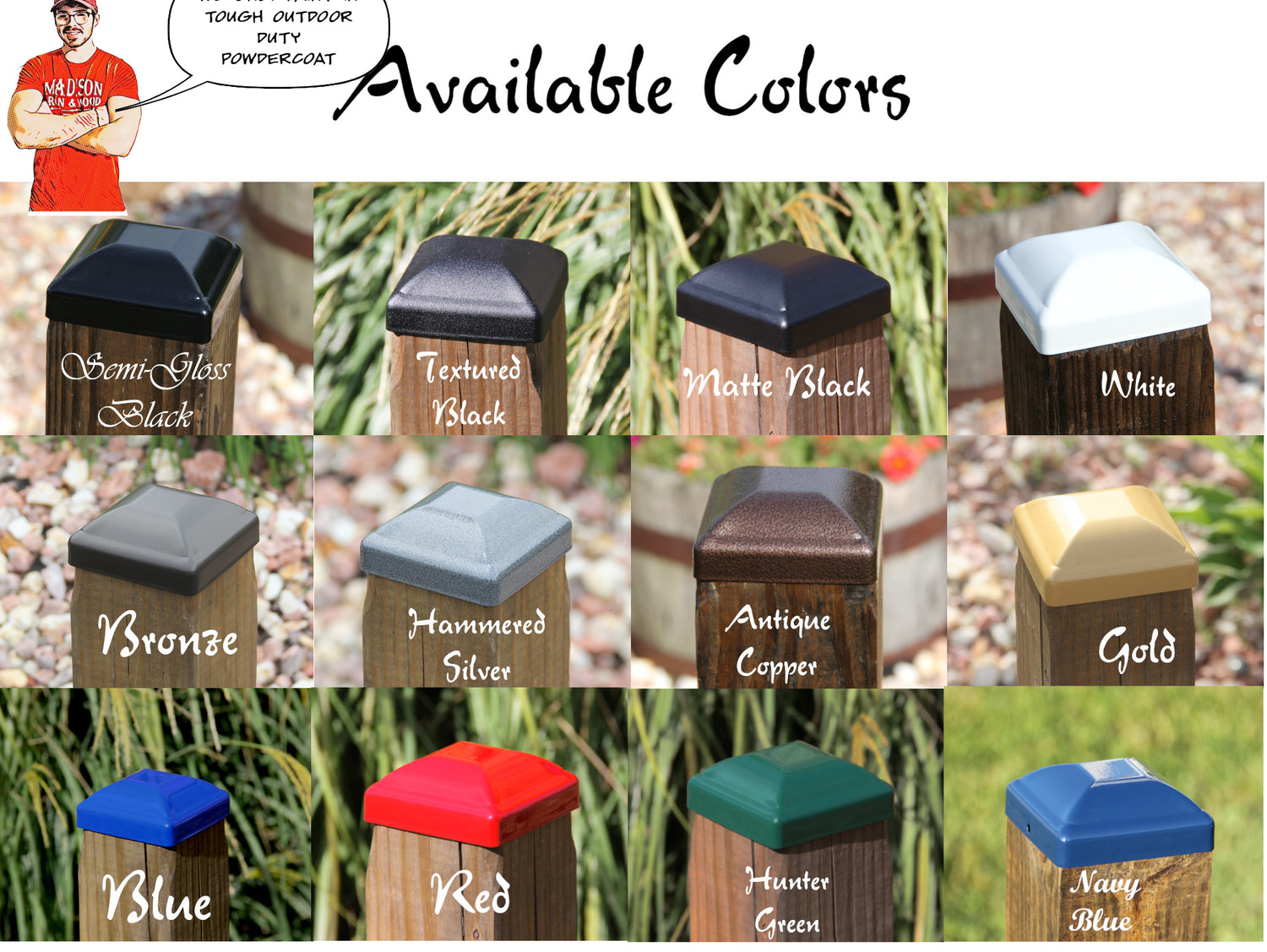 Madison Iron and wood – Metal Décor – Home Improvement – Home décor – Post Caps – Outdoor Décor