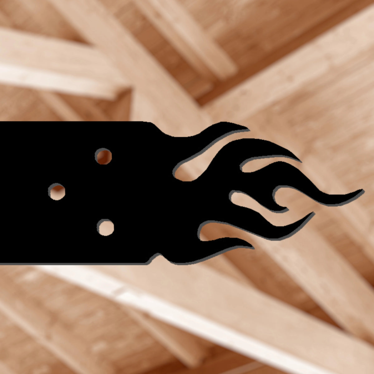 Flame Style Metal Brackets - Madison Iron and Wood