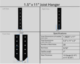 Support de suspension pour solive 2"x6"