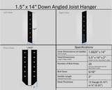 Soporte para colgar vigas de 2"x6"