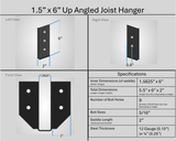Soporte para colgar vigas de 2"x6"