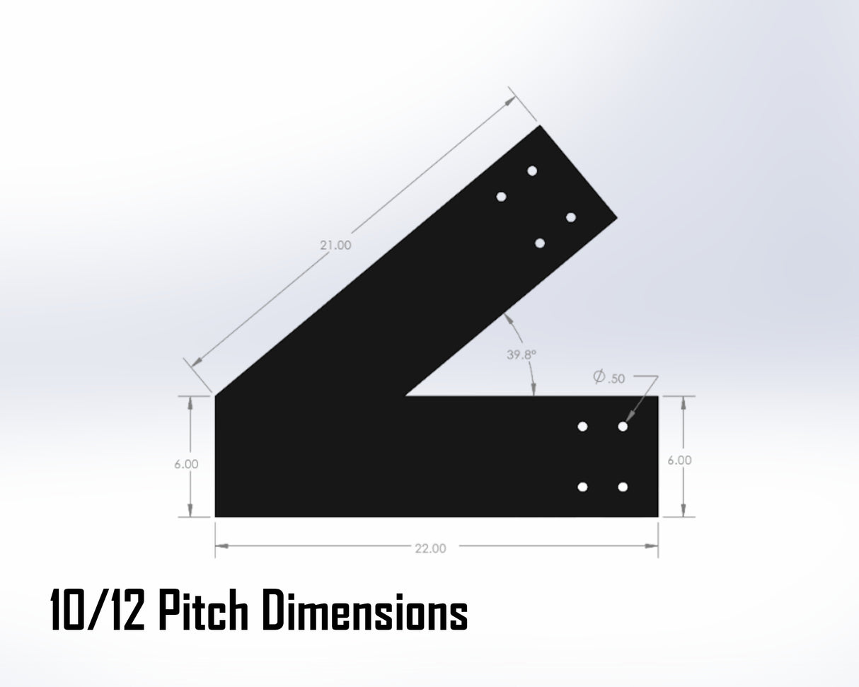 Web Truss Industrial Brackets, For 8 Inch Lumber - Madison Iron and Wood