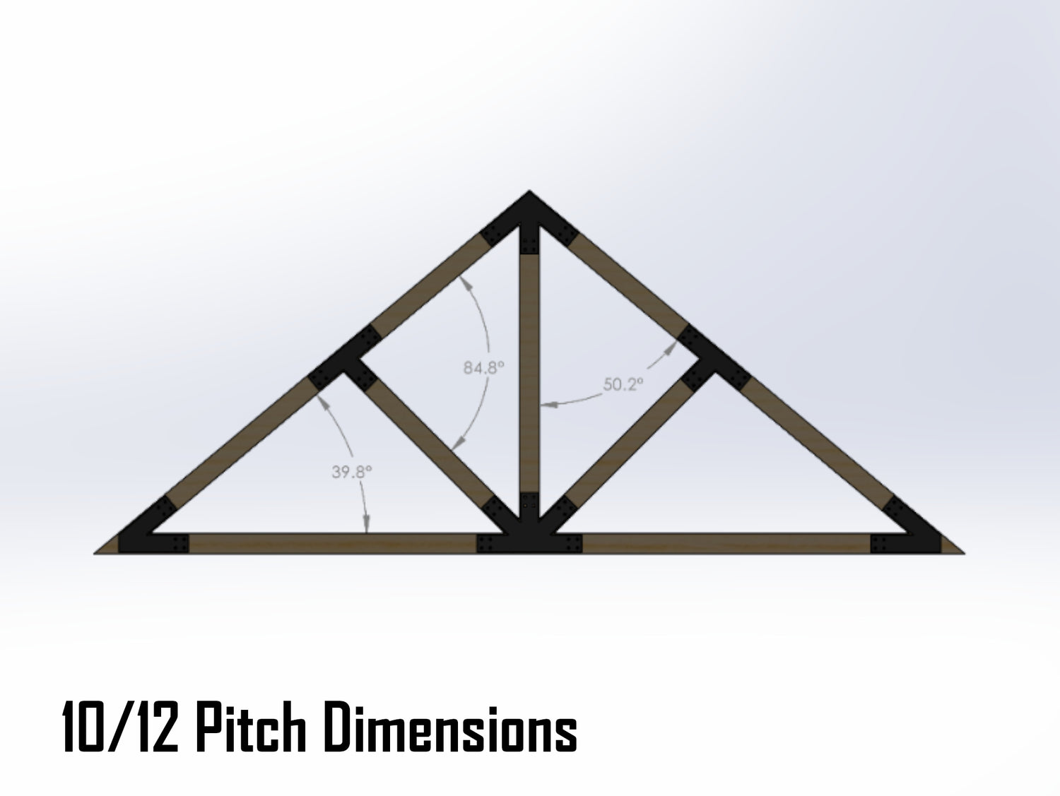Web Truss Industrial Brackets, For 4 Inch Lumber - Madison Iron and Wood